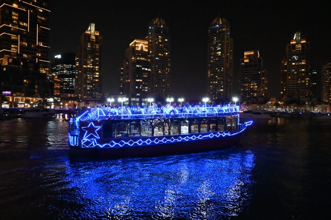Dubai Marina Dinner Buffet on Dhow Cruise - Child (AED89), Adult (AED99)