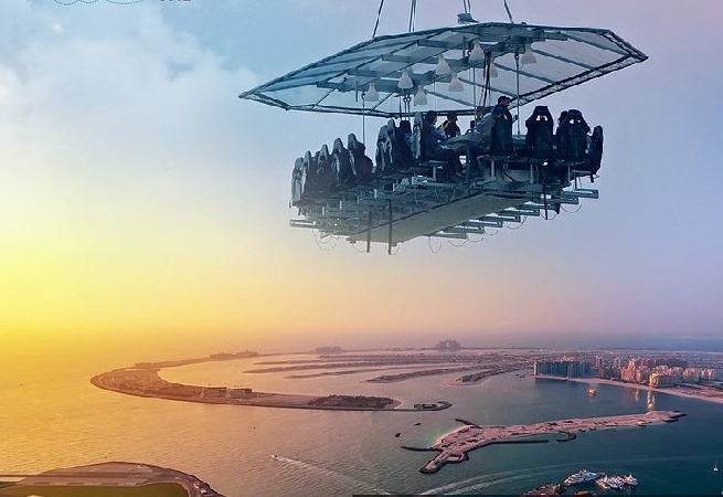 Lunch or Dinner in the Sky starting from only AED 595