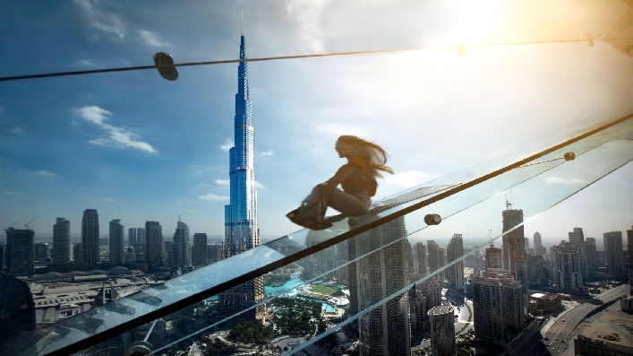 Sky Views Dubai (Address Sky View Hotel) - The Observatory + Glass Slide Tickets. Edge Walk Option Available